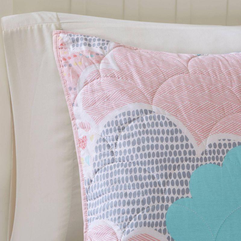 Cloud Hypoallergenic Cotton Reversible Coverlet Set with Throw Pillows