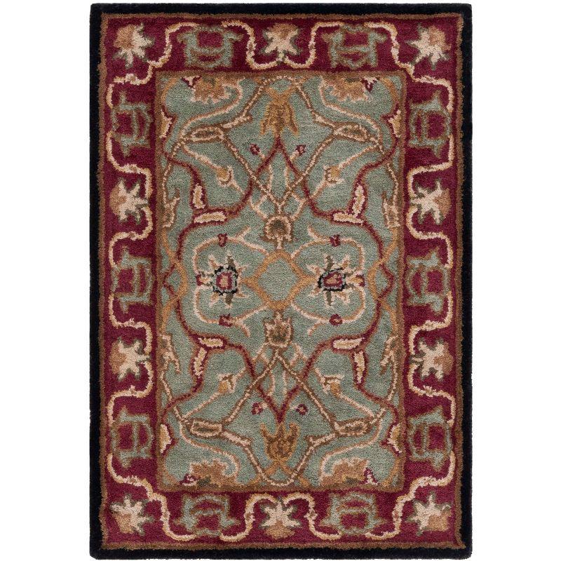 Heritage HG794 Handmade Accent Rug - 2'x3' - Light Blue/Red - Safavieh