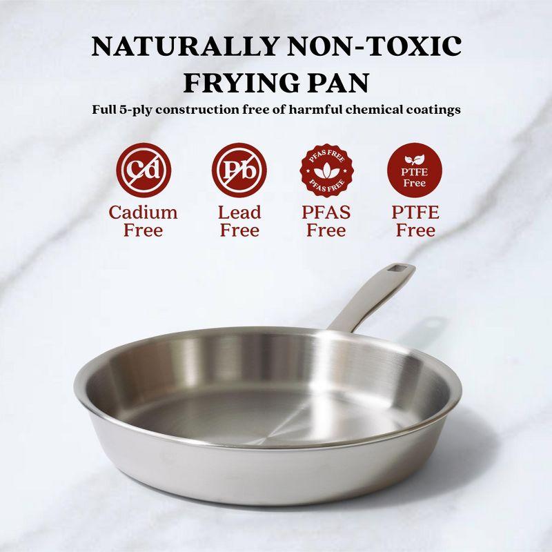 Alva Alva Maestro Premium 5-Ply Stainless Steel Frying Pan - Polished Stainless Steel