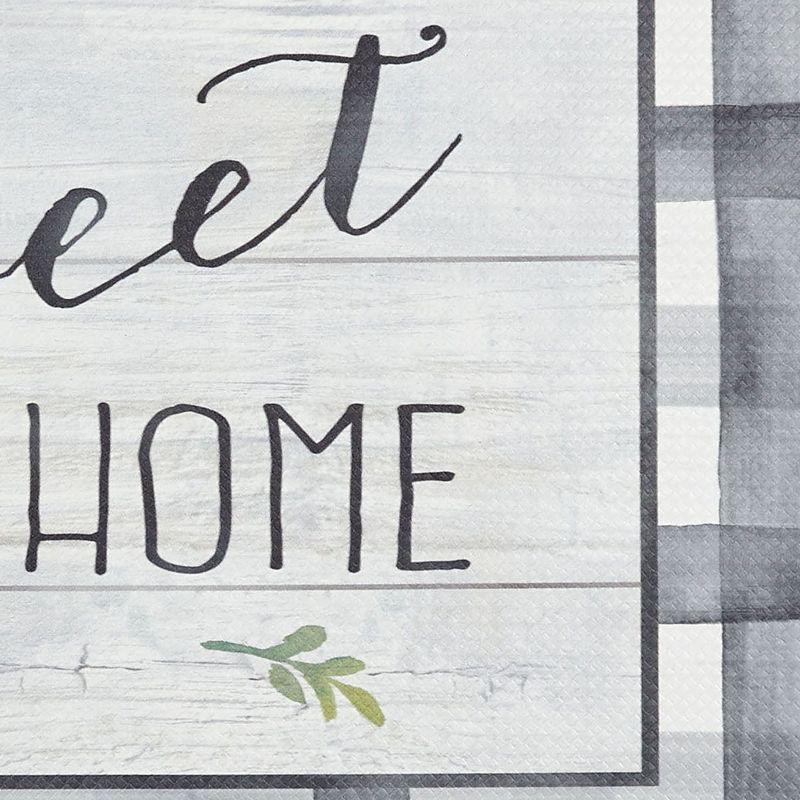 SoHome Cozy Living Home Sweet Home Farmhouse Buffalo Check Border Anti-Fatigue Mat