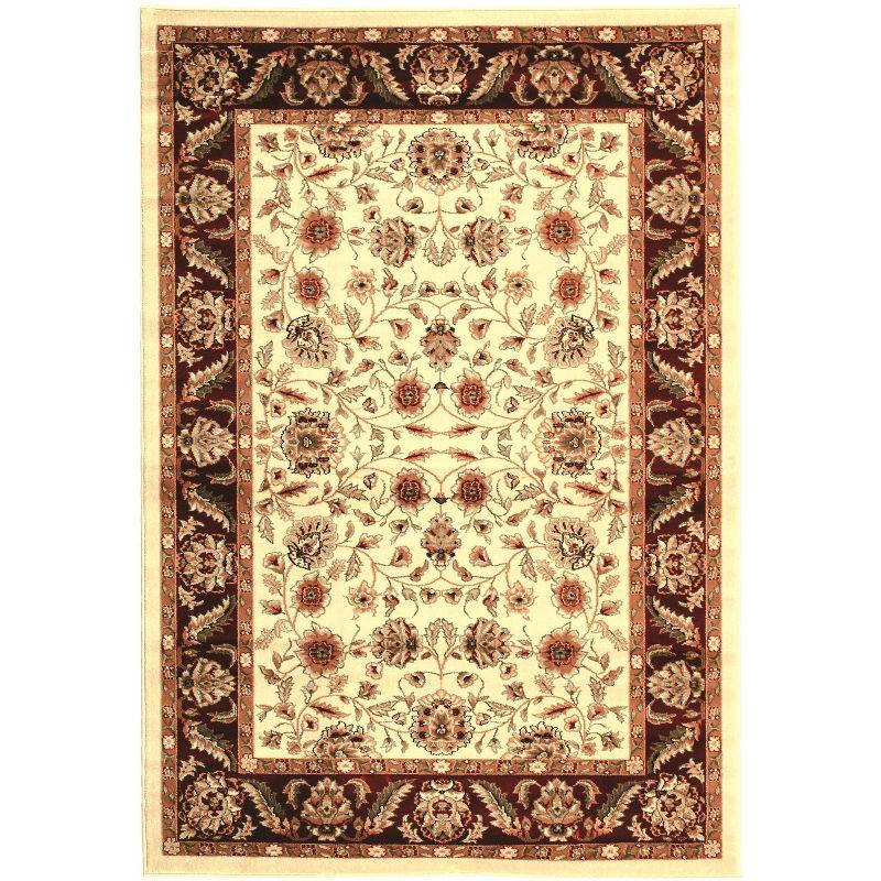 Lyndhurst LNH215 Power Loomed Area Rug - Ivory/Red - 5'3"x7'6" - Safavieh.