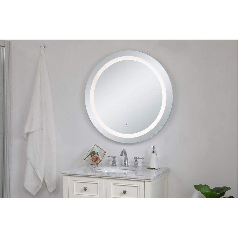 Elegant Lighting Helios 32 inch Hardwired LED mirror with touch sensor and color changing temperature 3000K/4200K/6400K