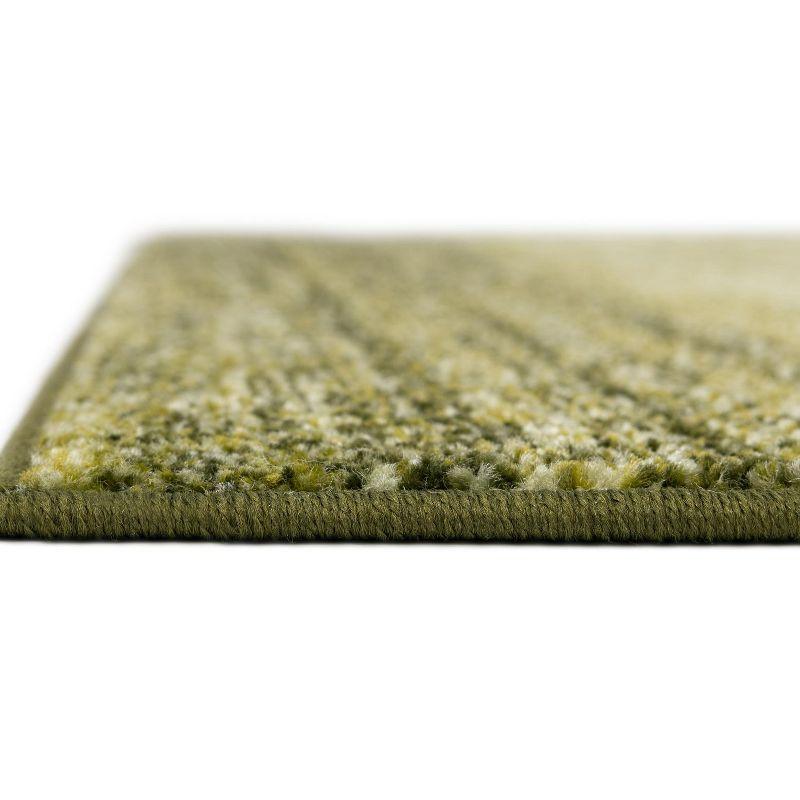 Light Green Synthetic Tufted Reversible Runner Rug