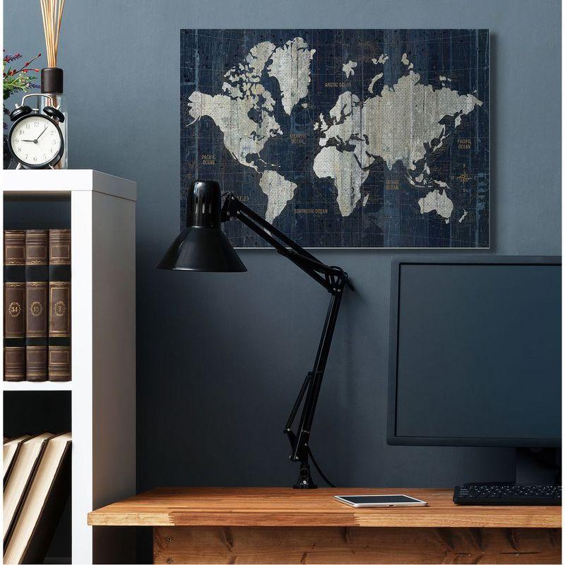 Stupell Industries Distressed Antique World Map Rustic Aesthetic by Wild Apple Portfolio - Graphic Art Print on Canvas