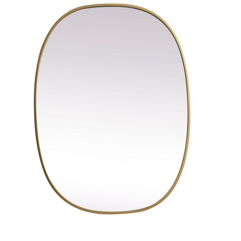 Sabine Metal Curved Oval Wall Mirror