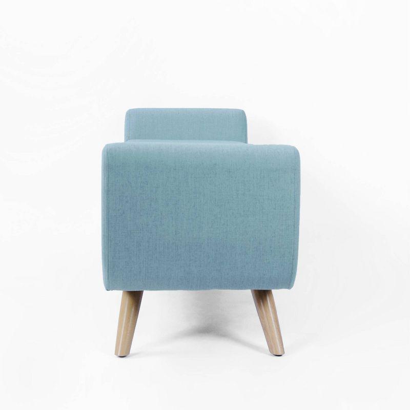 HomePop Modern Boucle Storage Bench with Wood Legs