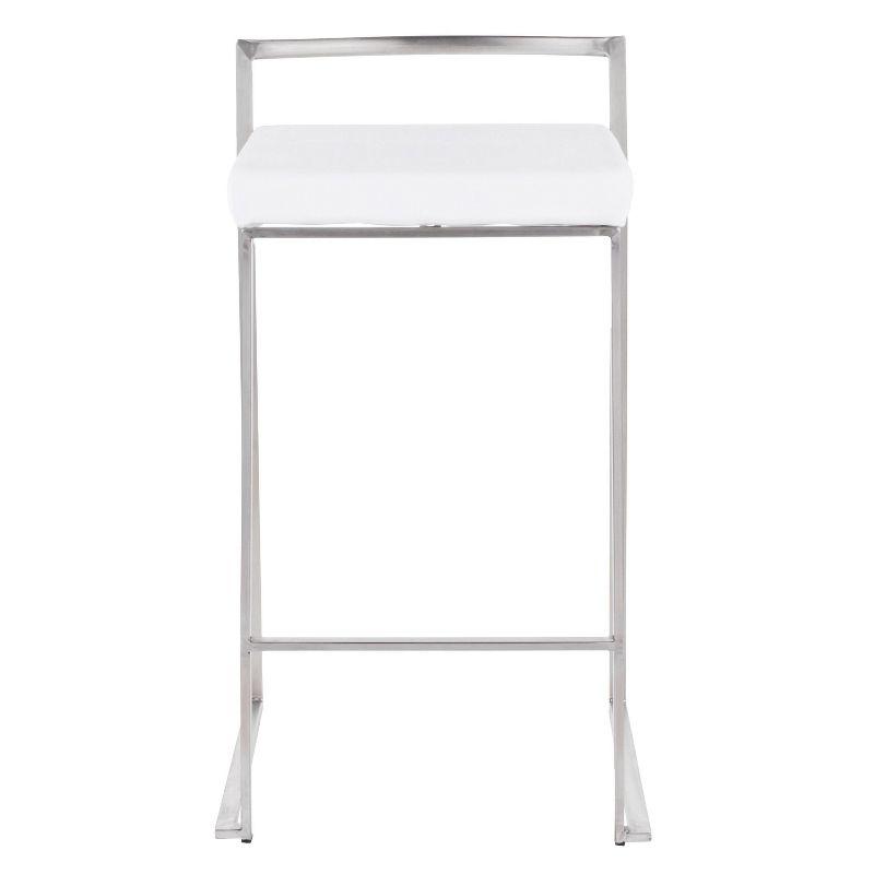 Set of 2 Fuji Contemporary Stackable Barstools - LumiSource