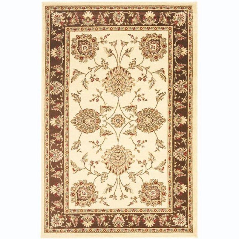 Lyndhurst LNH555 Power Loomed Accent Rug - Ivory/Brown - 3'3"x5'3" - Safavieh