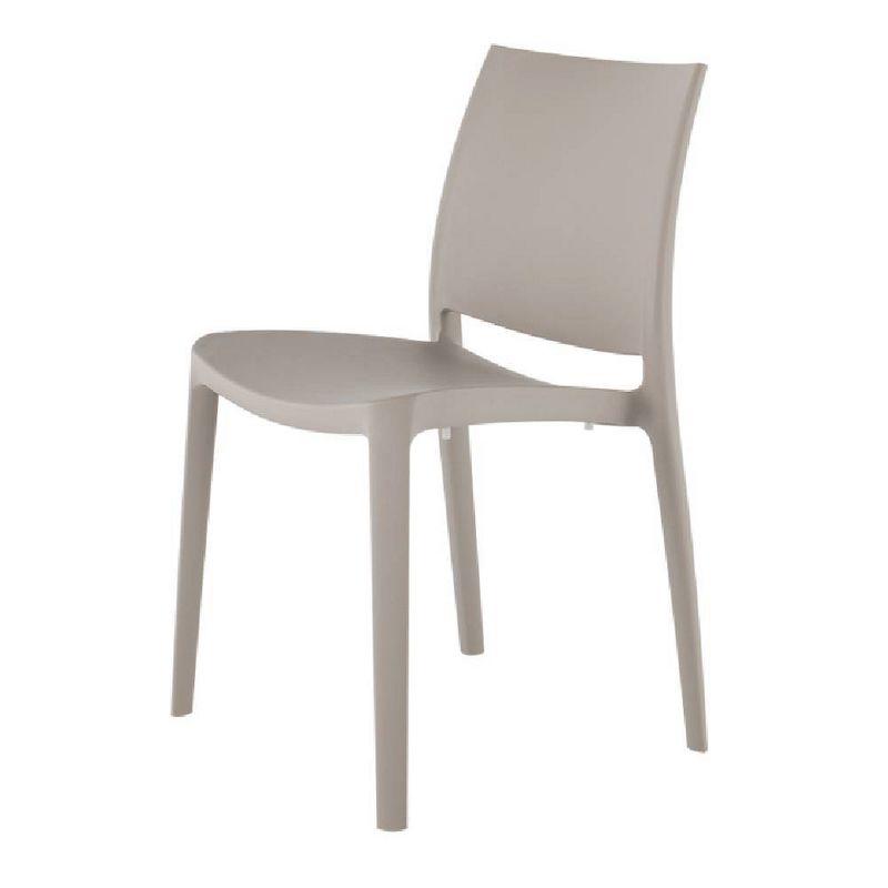 Lagoon Sensilla 4-Piece Stackable Gray Dining Chair Set