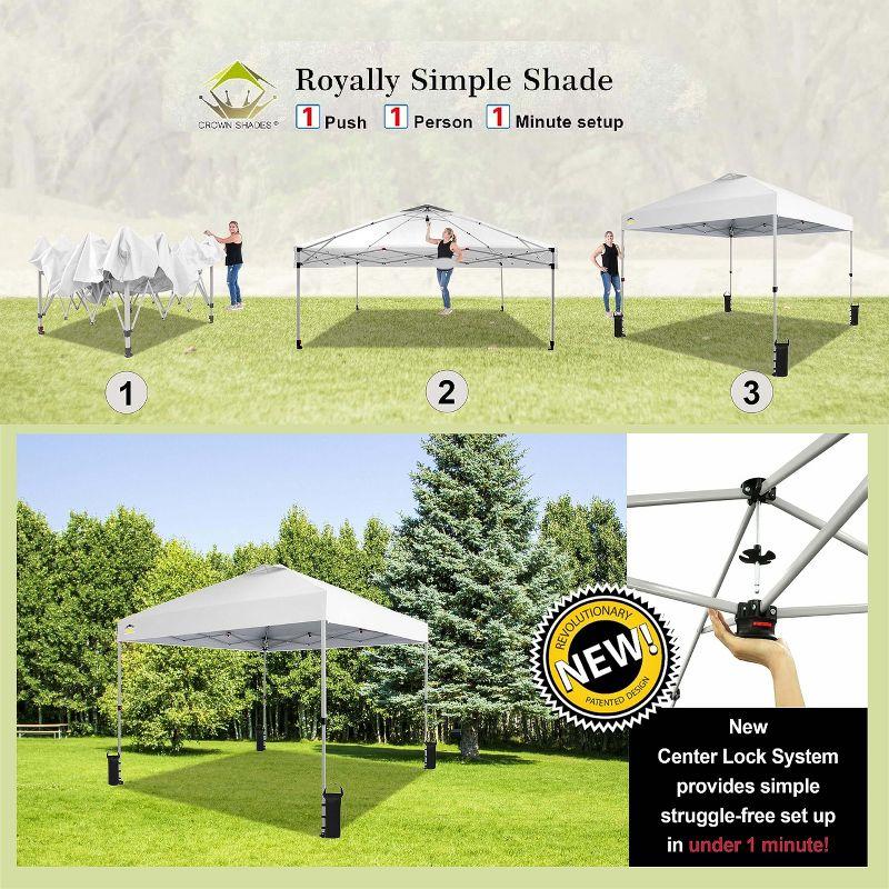 10x10 Recreational Centerlok Canopy - Sto 'N Go, Silver Coated, 150D - RM100H American Flag