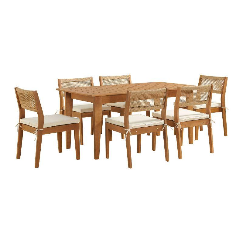 Alaterre Furniture 7pc Barton Outdoor Weather Resistant Dining Set