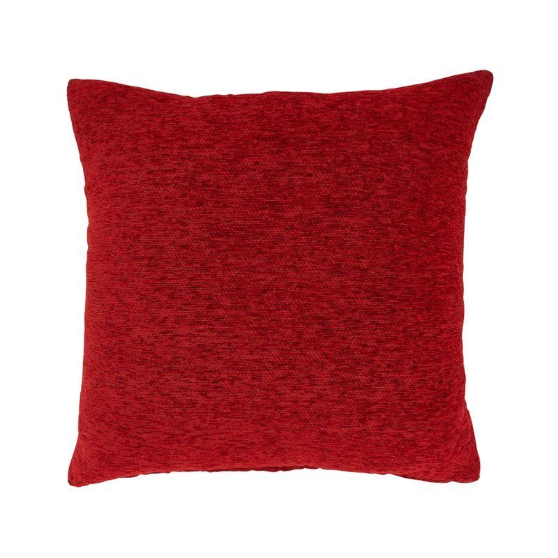 Frosty Opulence Chenille Jacquard Snowflakes Poly Filled Throw Pillow