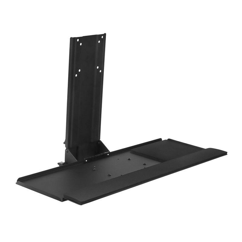 Black Adjustable Wall Mount Monitor and Keyboard Tray