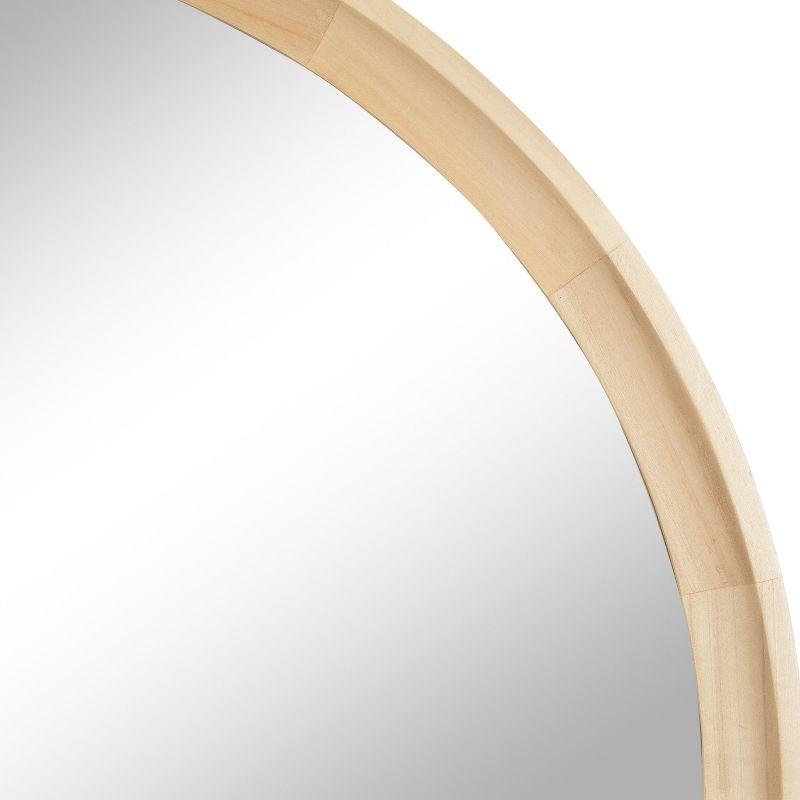 Kate and Laurel Hatherleig Round Wood Round Mirror, 30" Diameter, Natural