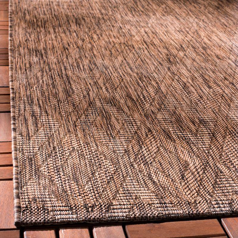 Courtyard CY8522 Power Loomed Indoor and Outdoor Area Rug - Brown/Brown - 8'x11' - Safavieh