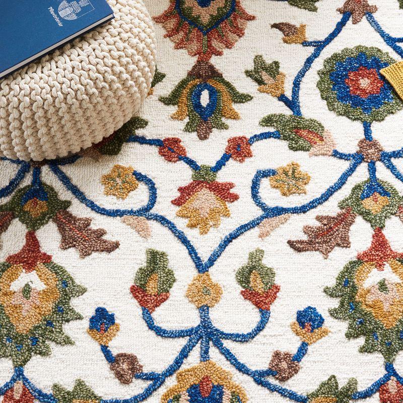 Blossom BLM562 Hand Tufted Area Rug - Ivory/Green - 5'x8' - Safavieh.