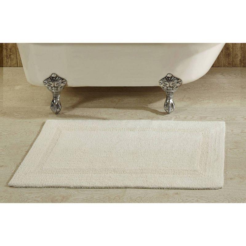 Ivory Cotton Tufted Reversible Bath Rug 24" x 40"