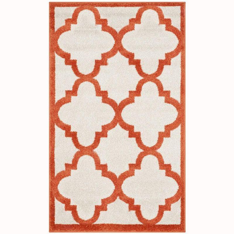 Amherst AMT423 Power Loomed Indoor Accent Rug - Beige/Orange - 2'6"x4' - Safavieh