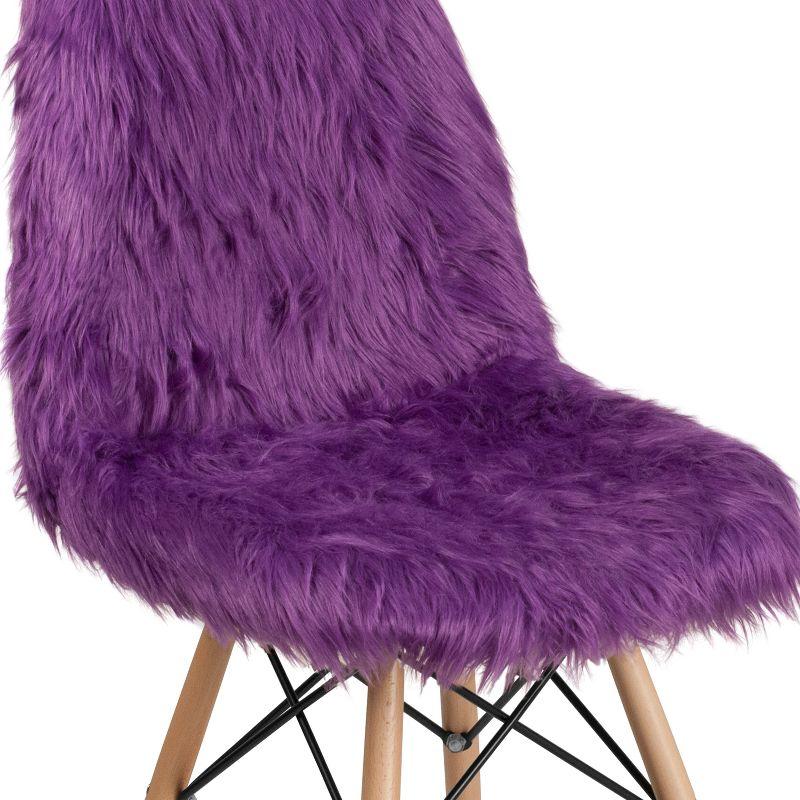 Flash Furniture Shaggy Dog Purple Accent Chair