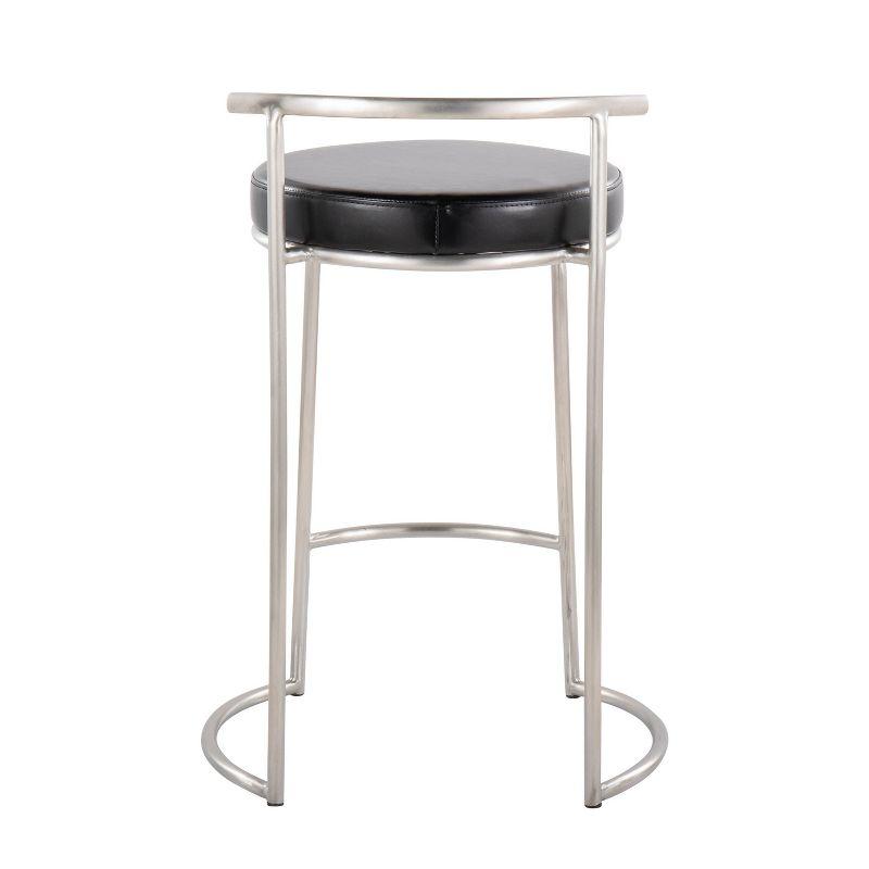 Set of 2 Round Fuji Counter Height Barstools - LumiSource