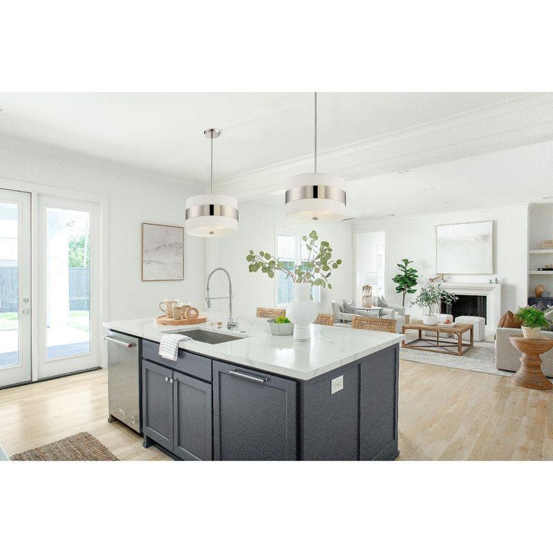 Crystorama Lighting Grayson 3 - Light Pendant in  Polished Nickel