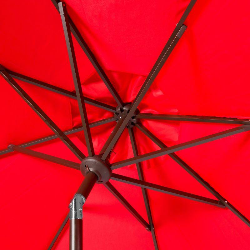 Zimmerman 11Ft Round Market Umbrella - PAT8100 - Red - Safavieh