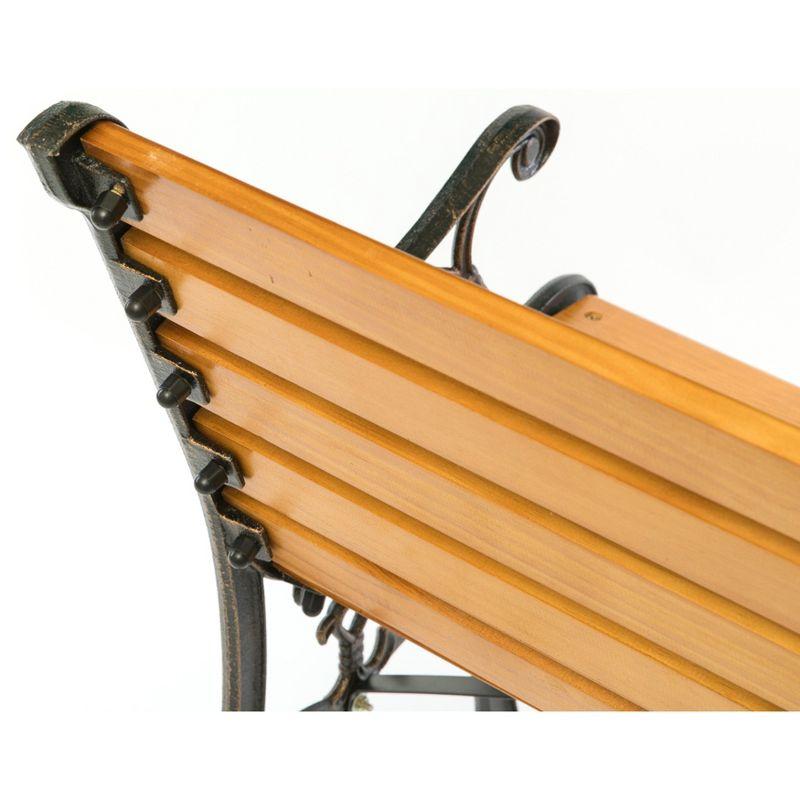 Kambrya Metal/Solid Wood Outdoor Bench