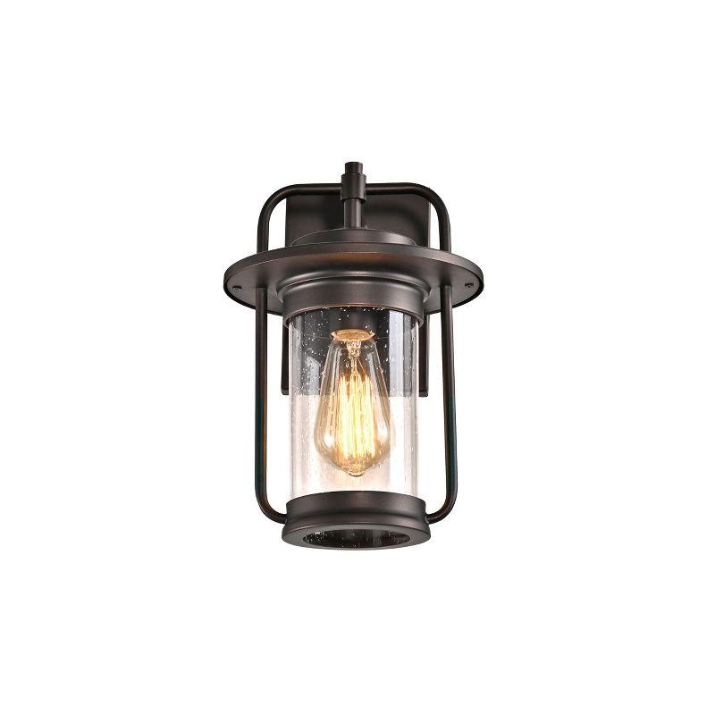 Chloe Lighting Jeffrey Transitional 1 Light Rubbed Bronze Outdoor Wall Sconce 13" Height