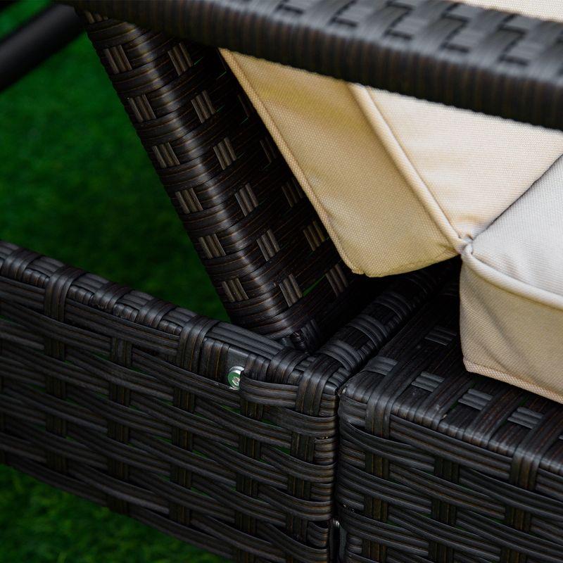 Outdoor Wicker Chaise Lounge