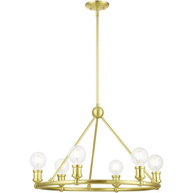 Livex Lighting Lansdale 6 - Light Chandelier in  Satin Brass