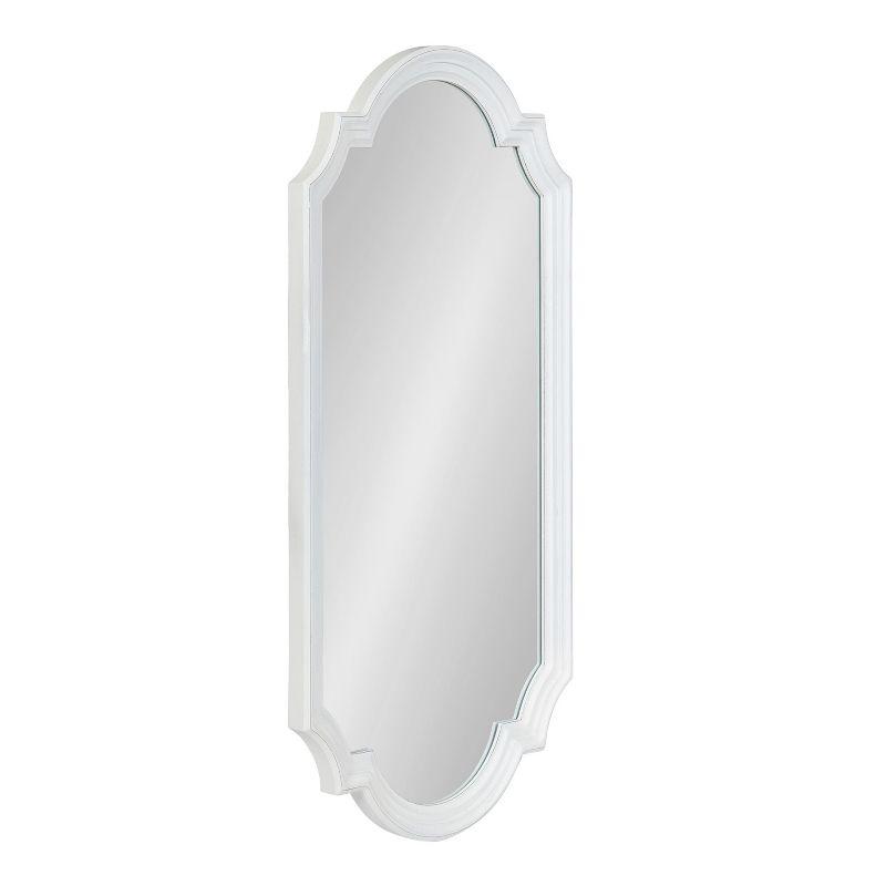 Kate and Laurel Fairbourne Scalloped MDF Full Length Mirror, 20x42, White