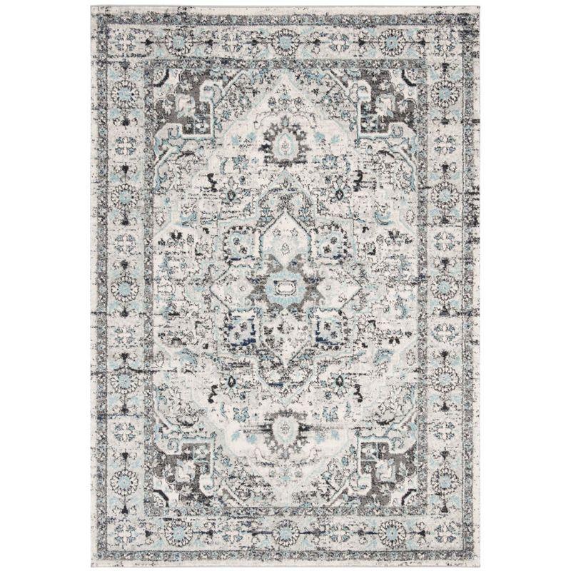 Madison 900 MAD924 Machine Made Indoor Area Rug - Light Grey/Blue - 5'3"x7'6" - Safavieh