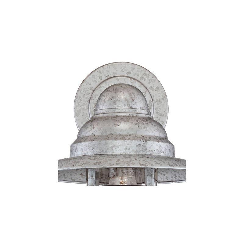 John Timberland Marlowe Industrial Outdoor Wall Light Fixture Galvanized Hooded Cage 13" Clear Glass for Post Exterior Barn Deck House Porch Yard Home