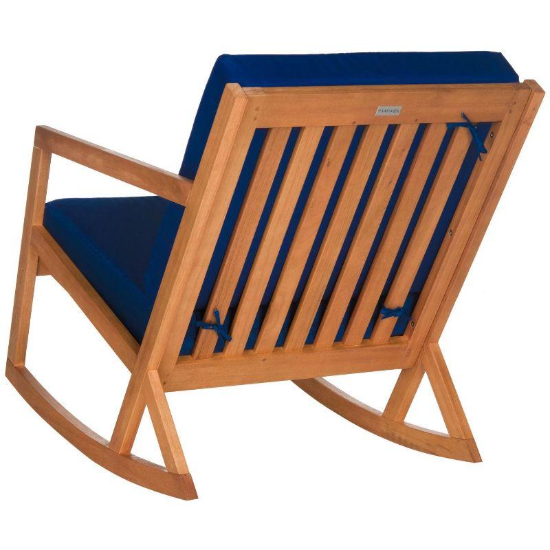 Vernon Rocking Chair Indoor/Outdoor - PAT7013 - Natural/Navy - Safavieh
