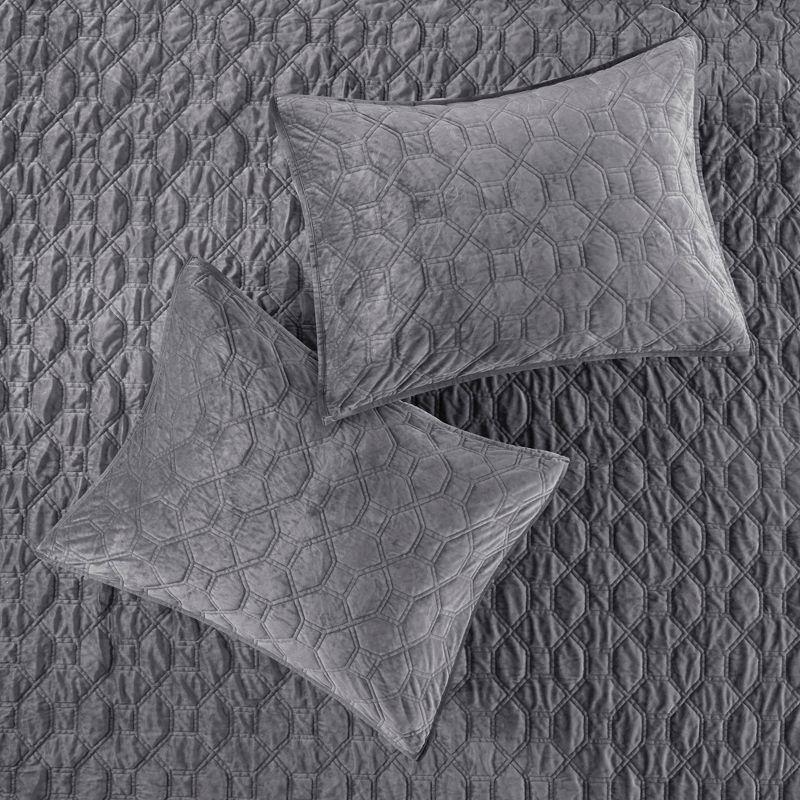 Madison Park Harper 3 Piece Velvet Quilt Set