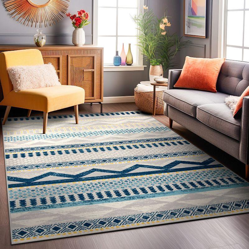 World Rug Gallery Boho Geometric Area Rug