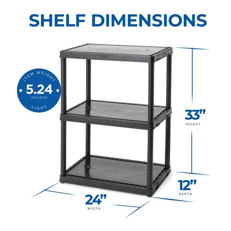 Gracious Living Storage 24'' W Plastic Shelving Unit