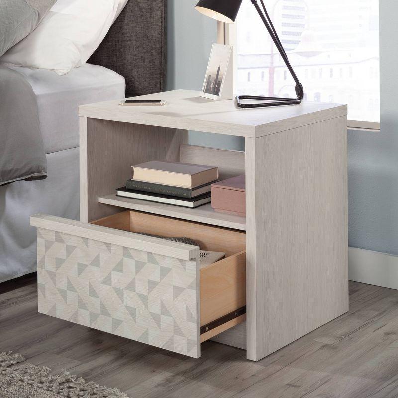 Harvey Park Nightstand with Drawer Glacier Oak - Sauder: 5-Year Warranty, MDF, Laminate Surface, 24" High