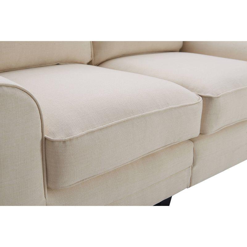 Serta Copenhagen 61" Rolled Arm Sofa, Easy Care Fabric, Soft Pillow Back, Pocket Coil Seat Cushions