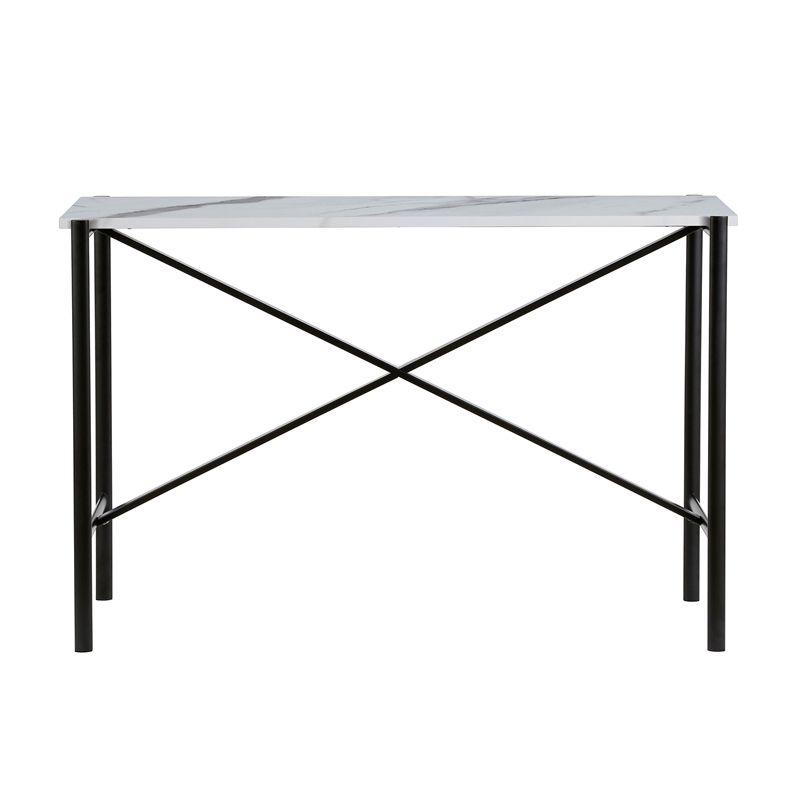 Marble Top Console Table in Black - Henn&Hart