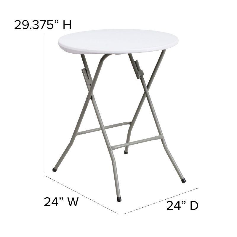 Noah 2' Round Plastic Event Folding Table by Flash Furniture