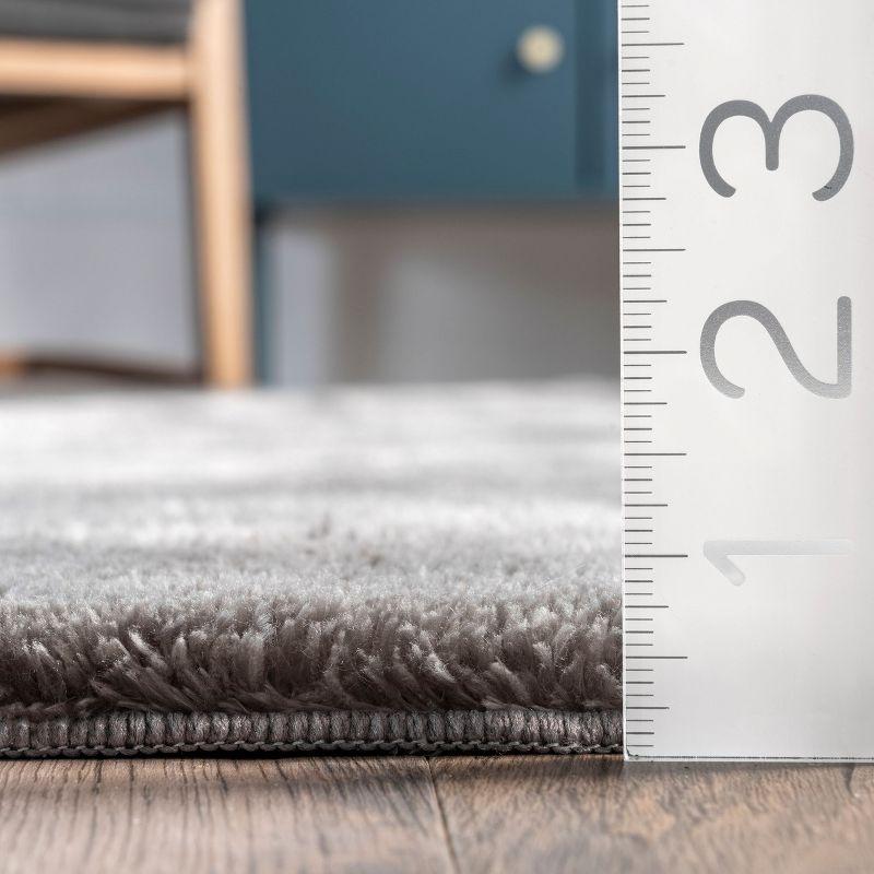nuLOOM 2' x 3' Cozy Plush SuperiorWash Area Rug, Machine Washable, Non-Slip, Soft Fluffy Shag Carpet for Living Room Bedroom Nursery, Loni Dark Grey