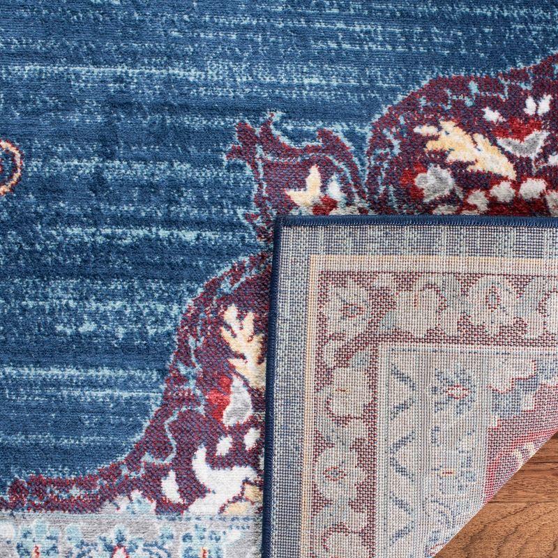 Brentwood BNT867 Power Loomed Indoor Area Rug - Navy/Burgundy - 8'x10' - Safavieh