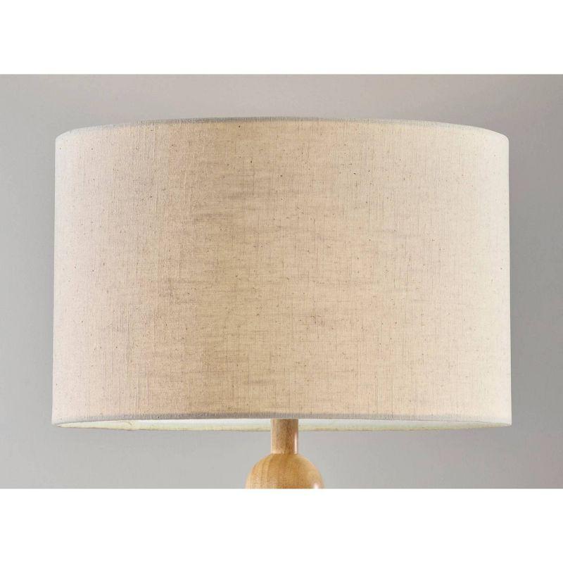 Orchard 62" Natural Wood Floor Lamp with Cream Linen Shade