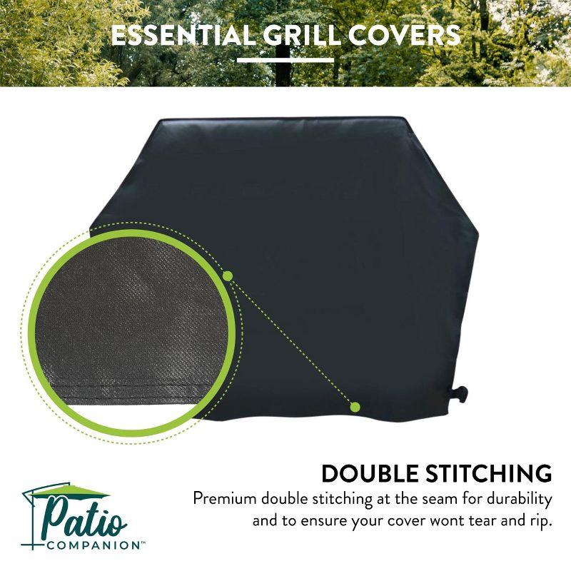 Patio Companion Essential, BBQ Grill Cover, 1 Year Warranty, Heavy-Duty Material, Waterproof and Weather Resistant, Gas Grill Cover