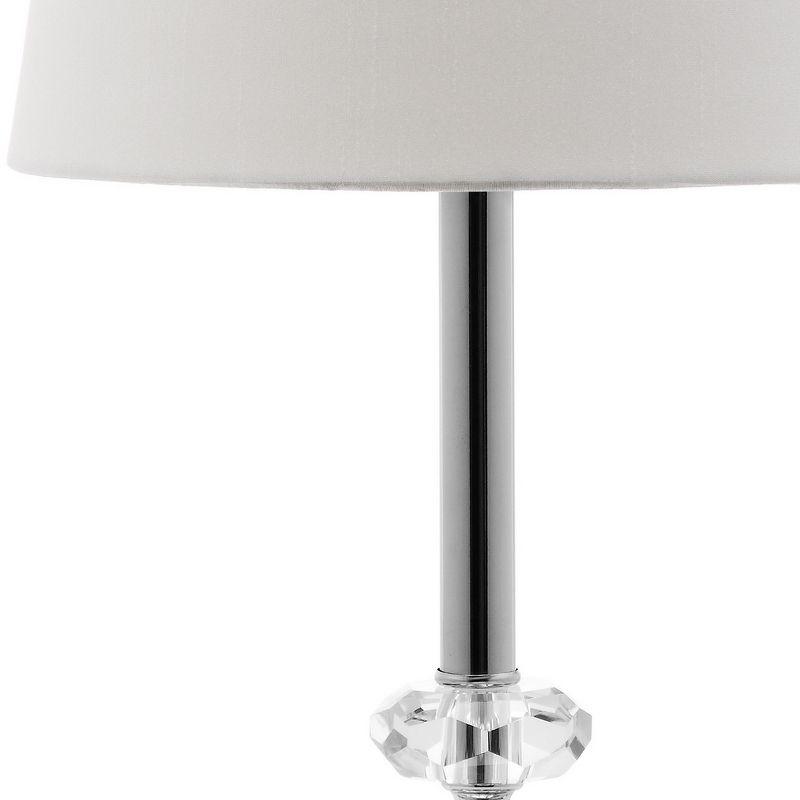 Ashford Clear Crystal Orb Table Lamp Set with White Shade