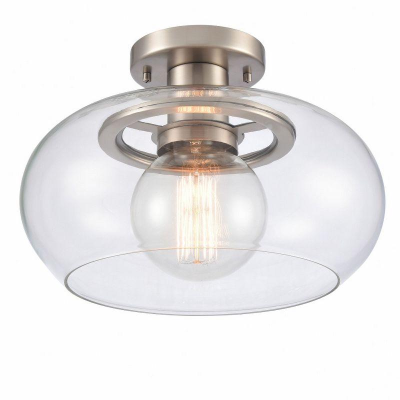 Elk Home Clement 1 - Light Semi-Flush Mount in  Antique Nickel