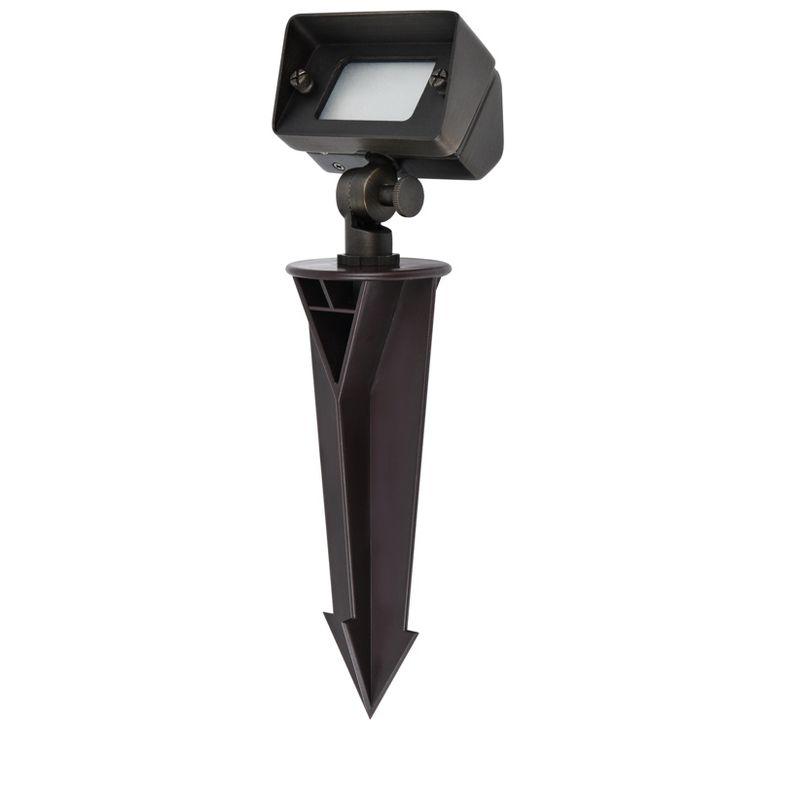 Elegant Lighting Outdoor 12V Cast Brass flood light 2 inch L x 4 inch W x 6 inch H in Dark Bronze