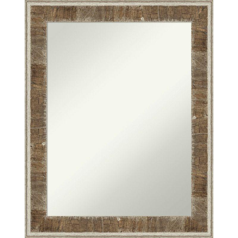 Rustic Farmhouse Brown Wood Bathroom Vanity Mirror