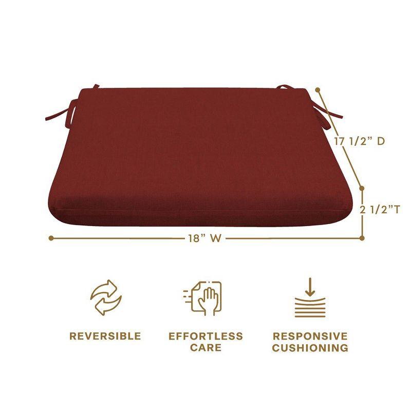 Honeycomb Outdoor Universal Seat Cushion (2-Pack) - Textured Solid Henna